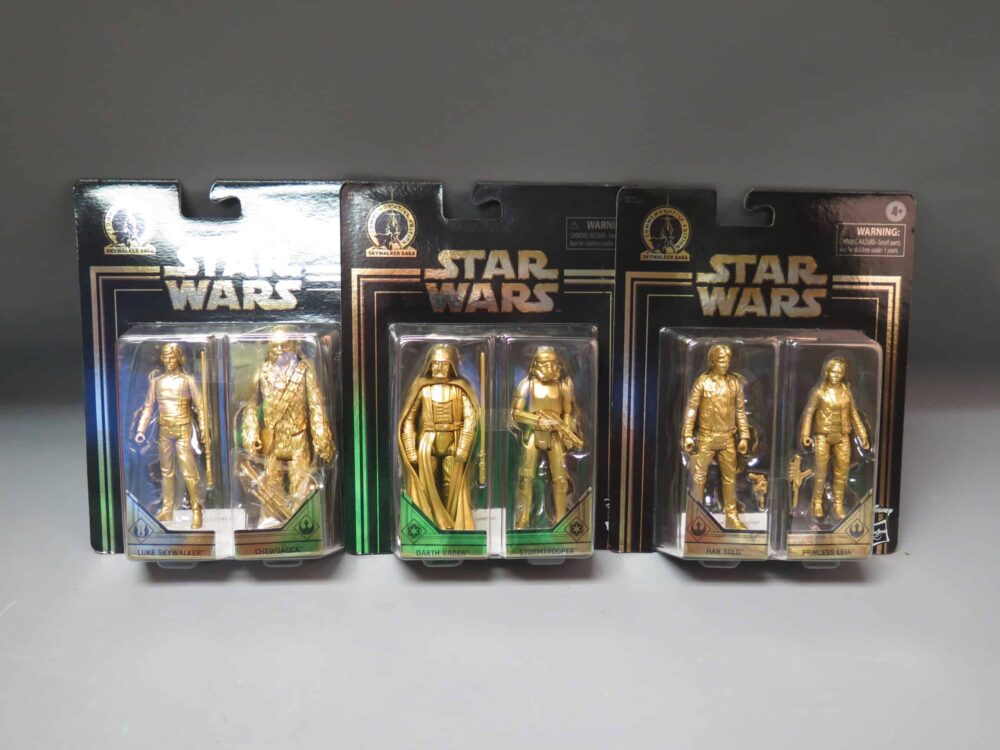 Star Wars Skywalker Saga Commemorative Edition Walmart Exclusive Gold Figure Set. 