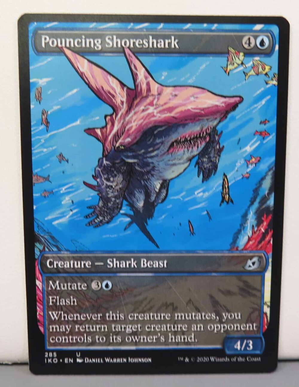 MTG Pouncing Shoreshark Extended Art Magic the Gathering Ikoria.