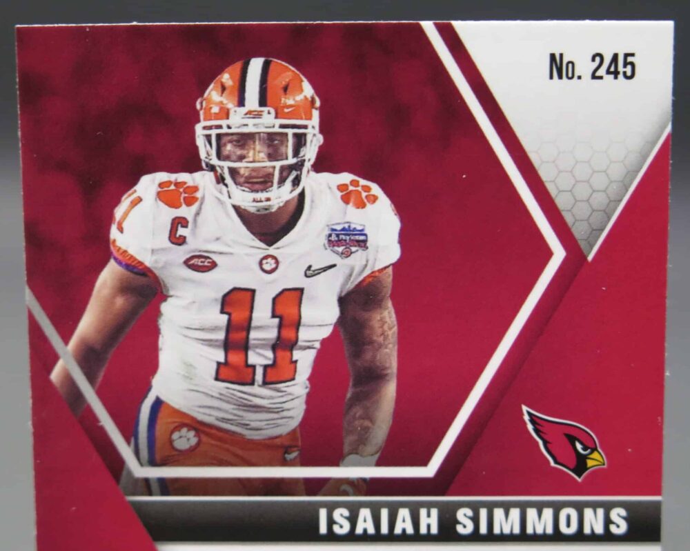 2020 Panini Mosaic Isaiah Simmons RC Football Card. - Image 5