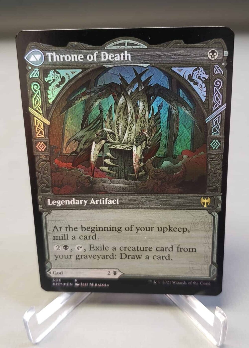  Magic the Gathering MTG Kaldheim Foil Egon, God of Death/Throne of Death Showcase Art Card. - Image 3