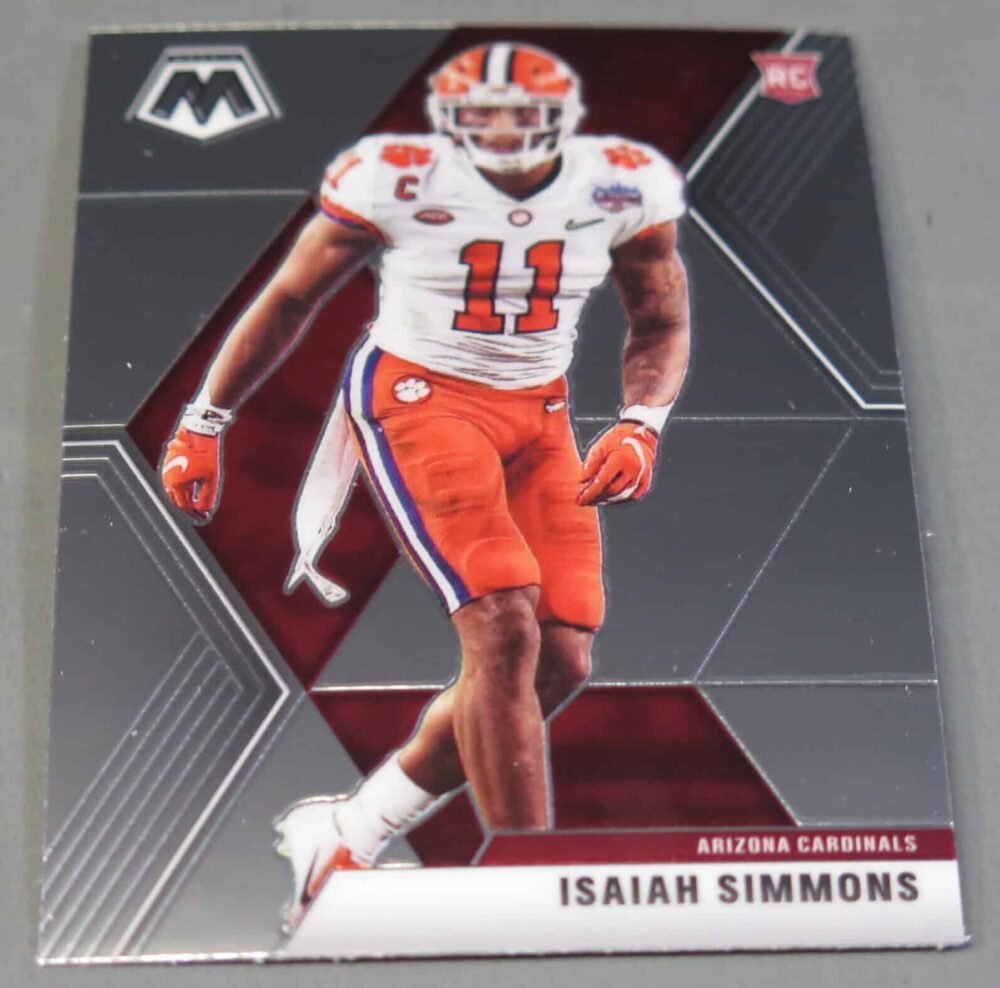 2020 Panini Mosaic Isaiah Simmons RC Football Card. - Image 6